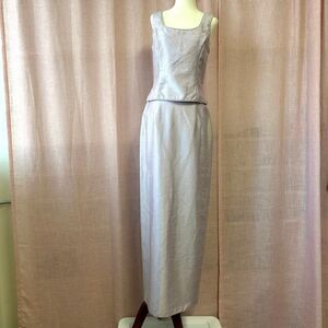 NWT Vintage Scott McClintock Light Purple 2 Piece Maxi Skirt & Top, Formal Prom